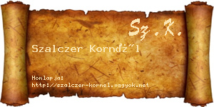Szalczer Kornél névjegykártya