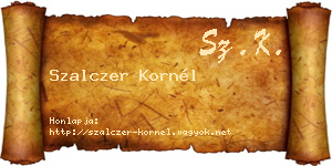 Szalczer Kornél névjegykártya