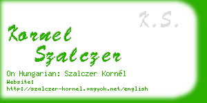 kornel szalczer business card