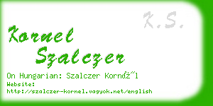 kornel szalczer business card